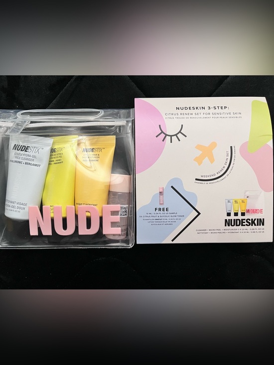 NUDESTIX Other - NUDESTIX Nudeskin 3 Step Citrus Renew Set for Sensitive Skin
